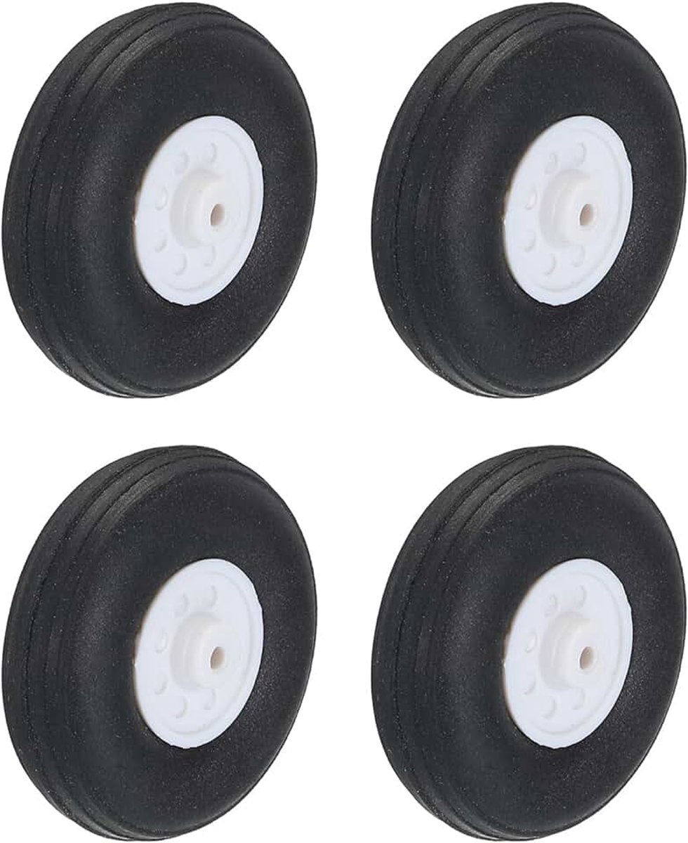 Wielen 1,26 inch OD, PU sponswielen, banden achterwiel, schuimrubberen wiel vervanging voor doe-het-zelf modelvliegtuig - 4 stuks