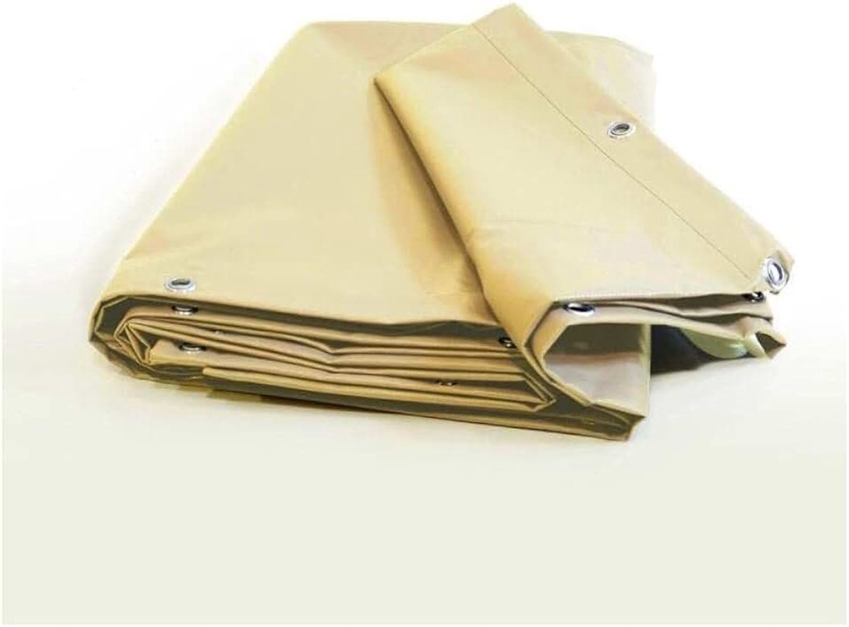 7x4 m - Ultrabestendig - Waterdicht - Anti-UV - Franse productie - Ivoor - Oogjes
