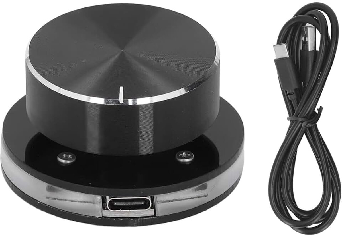 Aluminium knopkap Type C Plug en Play RGB-licht Dempfunctie Instelbaar audioregelapparaat