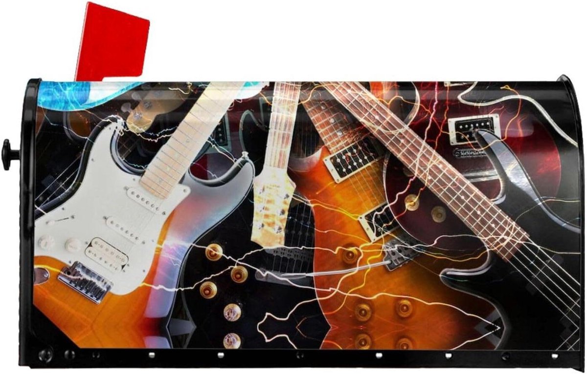 Brievenbus Covers - Postvak Decoratie - Buiten Decoratie - Magnetisch Bevestiging - Standaard Maat - Muziek Gitaar