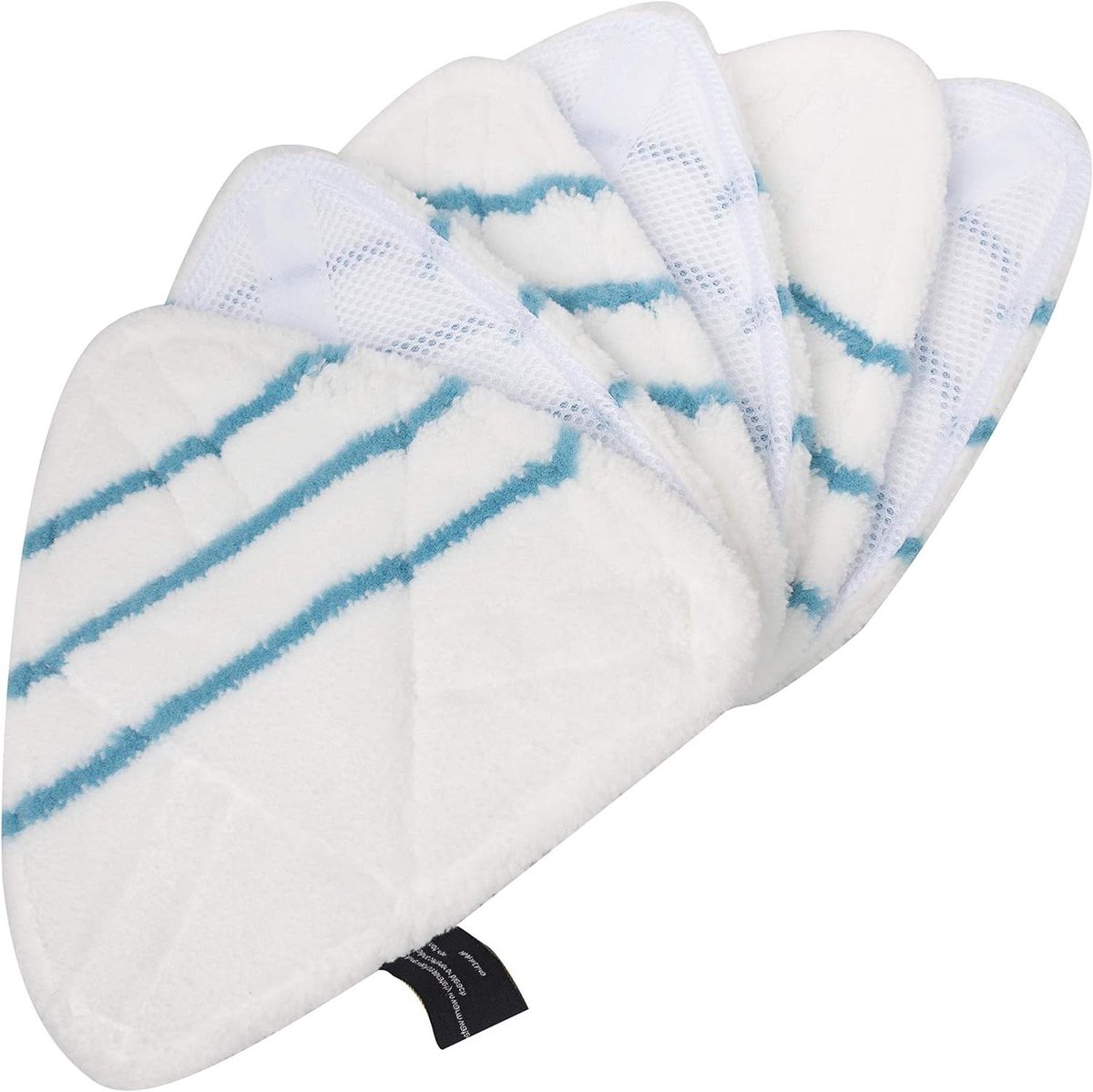 Vervangende Pads - Microvezel Doeken - Vloeren Reinigen - Met Schrobstrips - 6 Stuks - Blauw