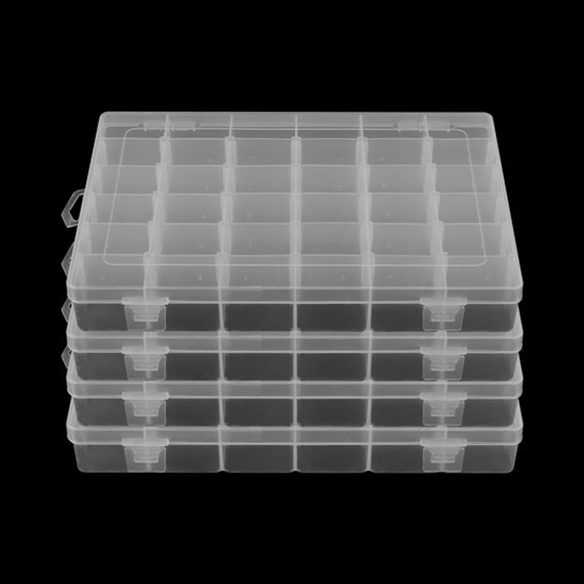 Opbergdoos 36 Vakken - Verstelbare Vakverdeling - Transparant Ontwerp - Assortimentsdozen - Kralenorganizer - Voor Kleine Onderdelen - Sorteerdoos