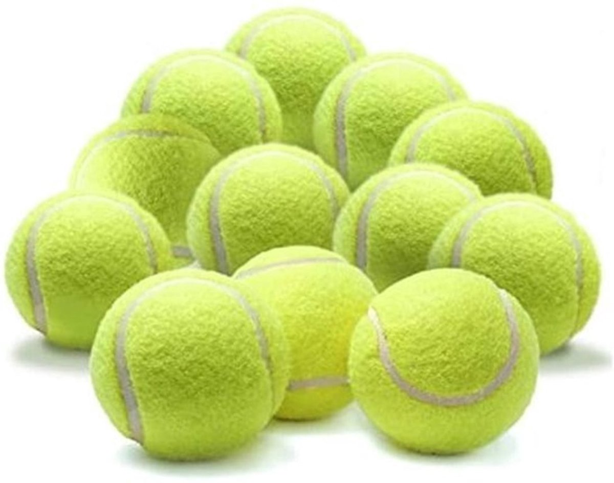 Tennisballen Geel - 10 Stuks - Professionele Training - Hoge Elasticiteit - Natuurlijk Rubber - Geschikt voor Honden/Katten - Speelbal