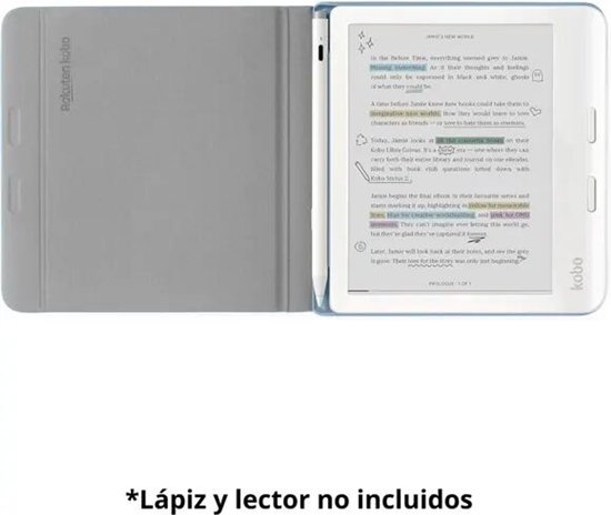 Kobo Libra Colour Hoes voor eReader - Stylus Case - Blauw - Slaap/waak functie - Met houder voor de Kobo Stylus 2 van Kobo — afbeelding 4