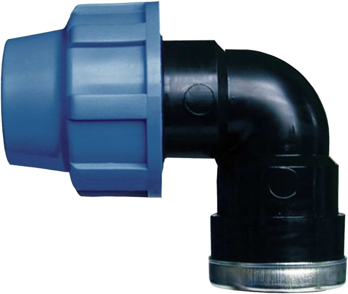 T610533 Bewateringssysteem hoek PE-buis, Ø 32 mm, 1 inch binnendraad, polypropyleen, voor koud water