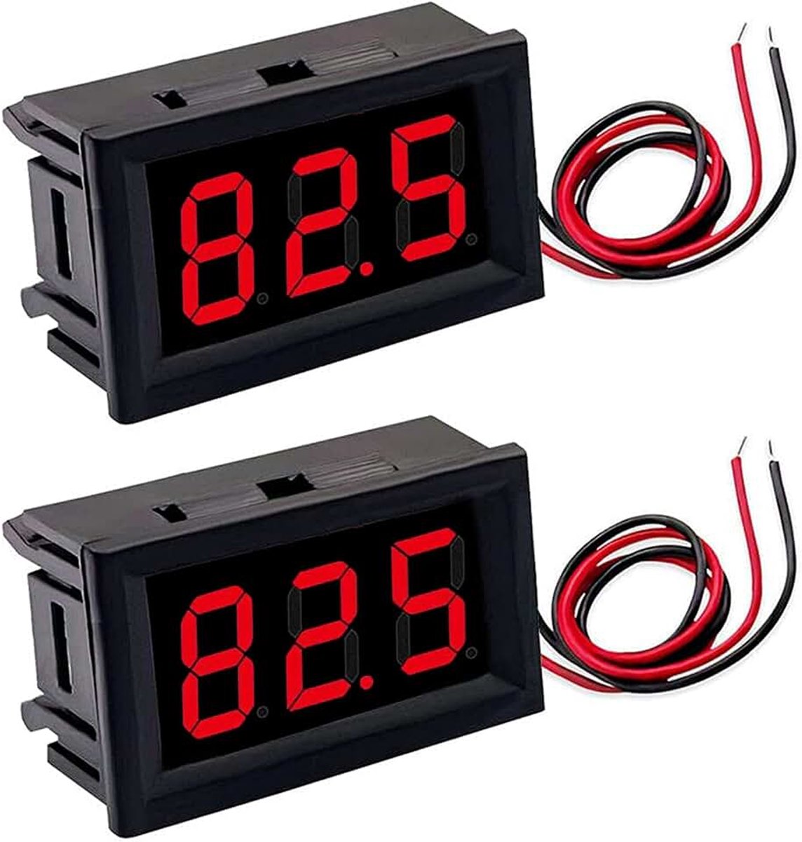 2 St AC 70-500V Voltmeter, 220V Digitale LED-Display Spanningsmeter, 380V 2-Draads mini-Spanningstester Spanningsmeter
