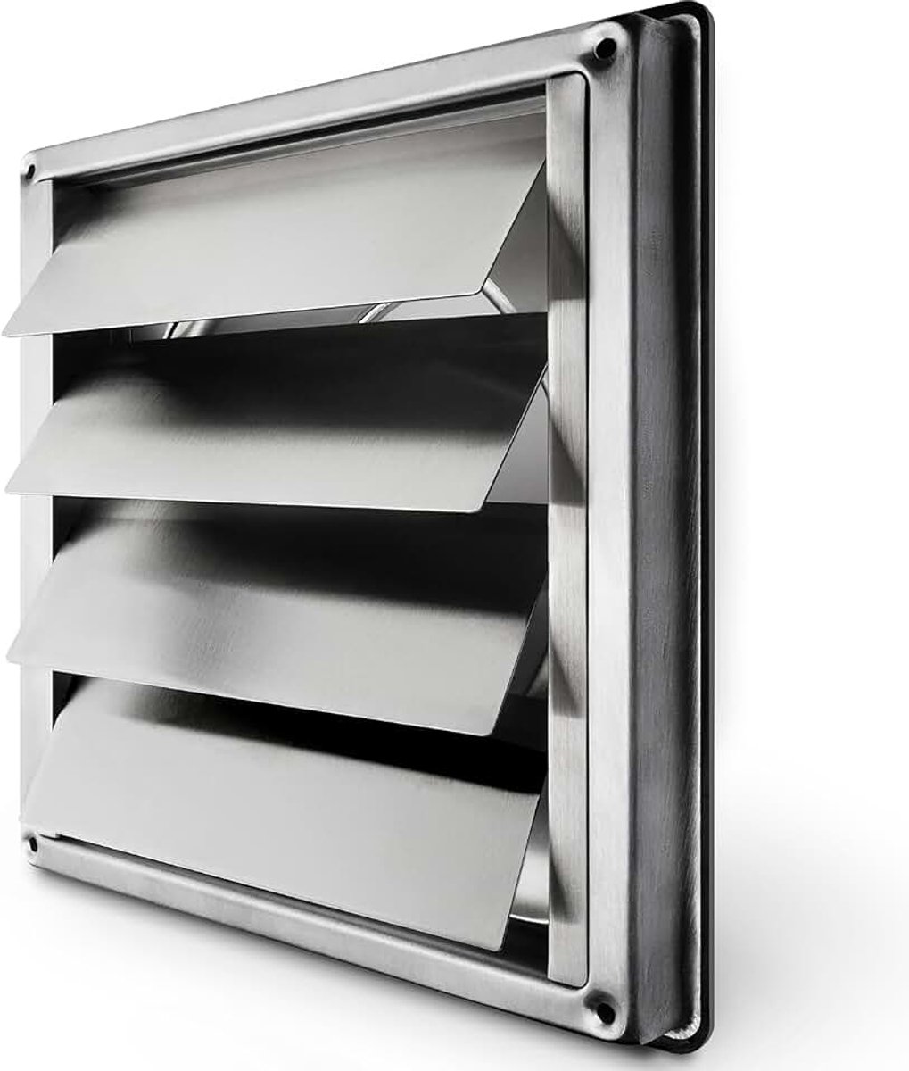 150 mm Inch roestvrijstalen externe ontluchter Louvre Gravity Flap Grille
