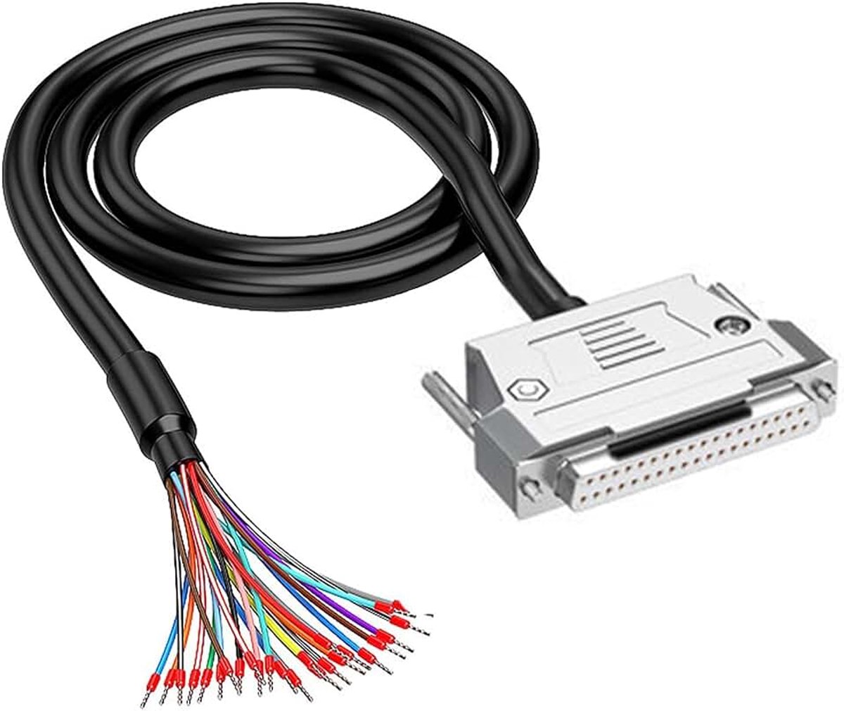 Connector Adapter 37 Pin Serial Extension Cable Solderless 37-pins Poort Vervangingskabel met Bare Wire - 1 M (DB37 vrouwelijk)