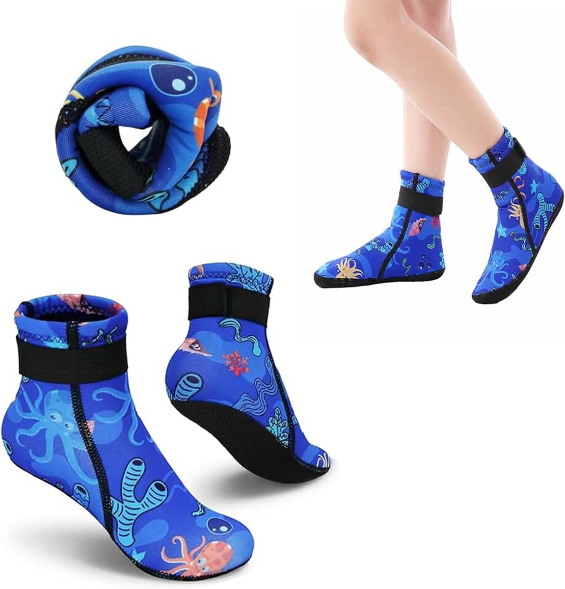Sokken voor kinderen, 3 mm warm houden neopreen sokken voor meisjes en jongens, antislip, warme duiksokken, strandsokken, wattensokken, zwemsokken