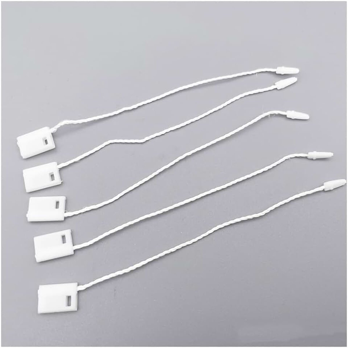 990 stuks hangetiketten, nylon koord met kliksluiting, veiligheidsdraden voor het bevestigen van lus pins, veiligheidsetiketten, bevestiging, kleding, touw, tags voor prijskaart, sieraden, 10 cm