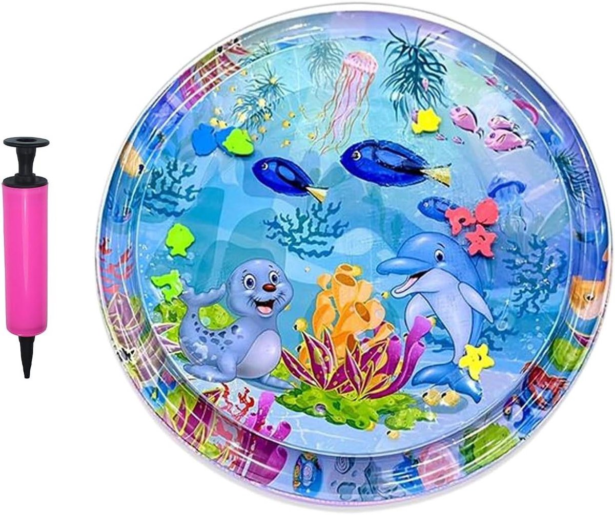 Opblaasbare Koelmat - Huisdier Speelmat - Warm Weer Comfort - Watergevuld Zonder Stroom - 105 cm - Blauw