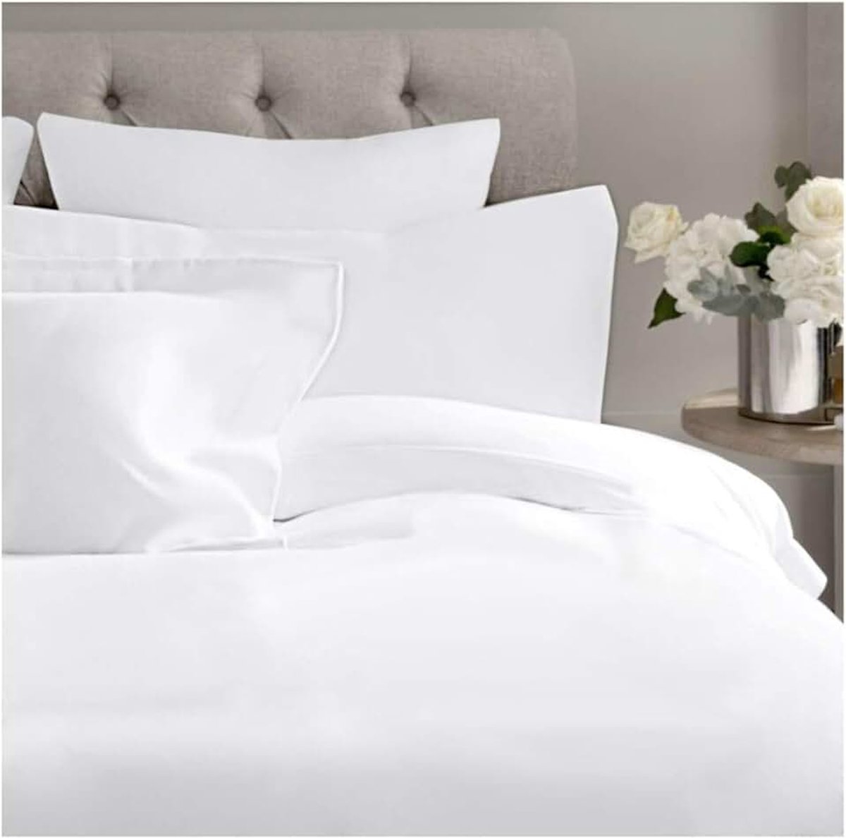 ARTean Beddengoedset, biologisch katoen, wit, voor bed 105 x 190/200 cm, 100% biologisch katoen.