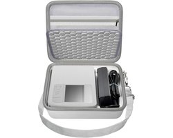 Fotoprintertas voor Canon SELPHY CP1500/CP1300/CP1200 (draadloos), opslag van accessoires, papier, inkt, batterij, ideaal voor reizen, binnen en buiten, alleen doos, wit