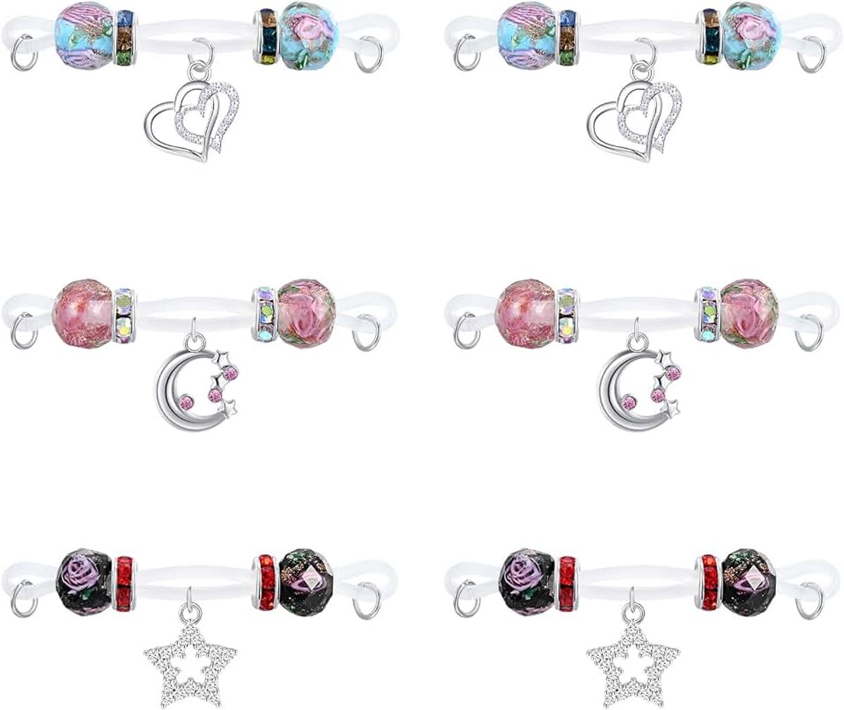 Tepelpiercing piercing-sieraden tepelpiercing: 3 stuks koraal nep tepelringen verstelbaar, niet doorboren met vlinderhanger