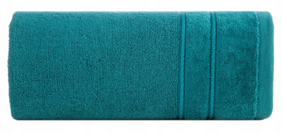 Sibel Badhanddoek 70x140cm Donker Turkoois met Borduursel 500 g/m²