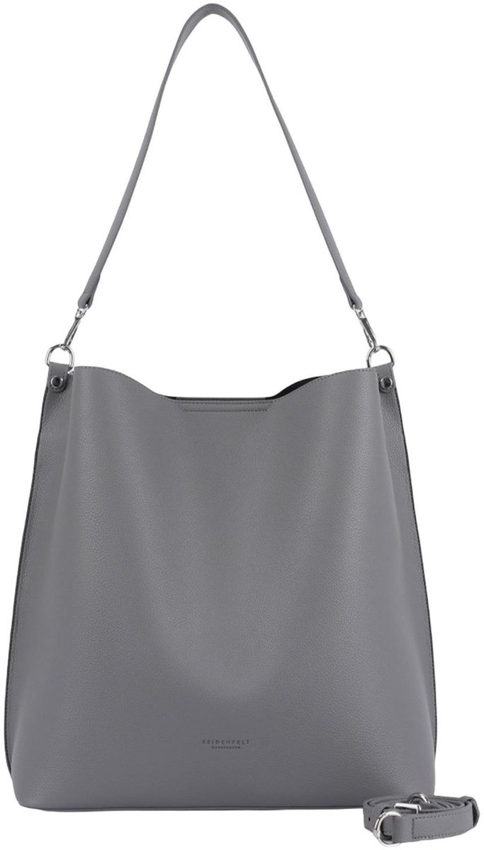 SEIDENFELT MANUFAKTUR schoudertas Nelma Hobo Bag Light Grey grijs