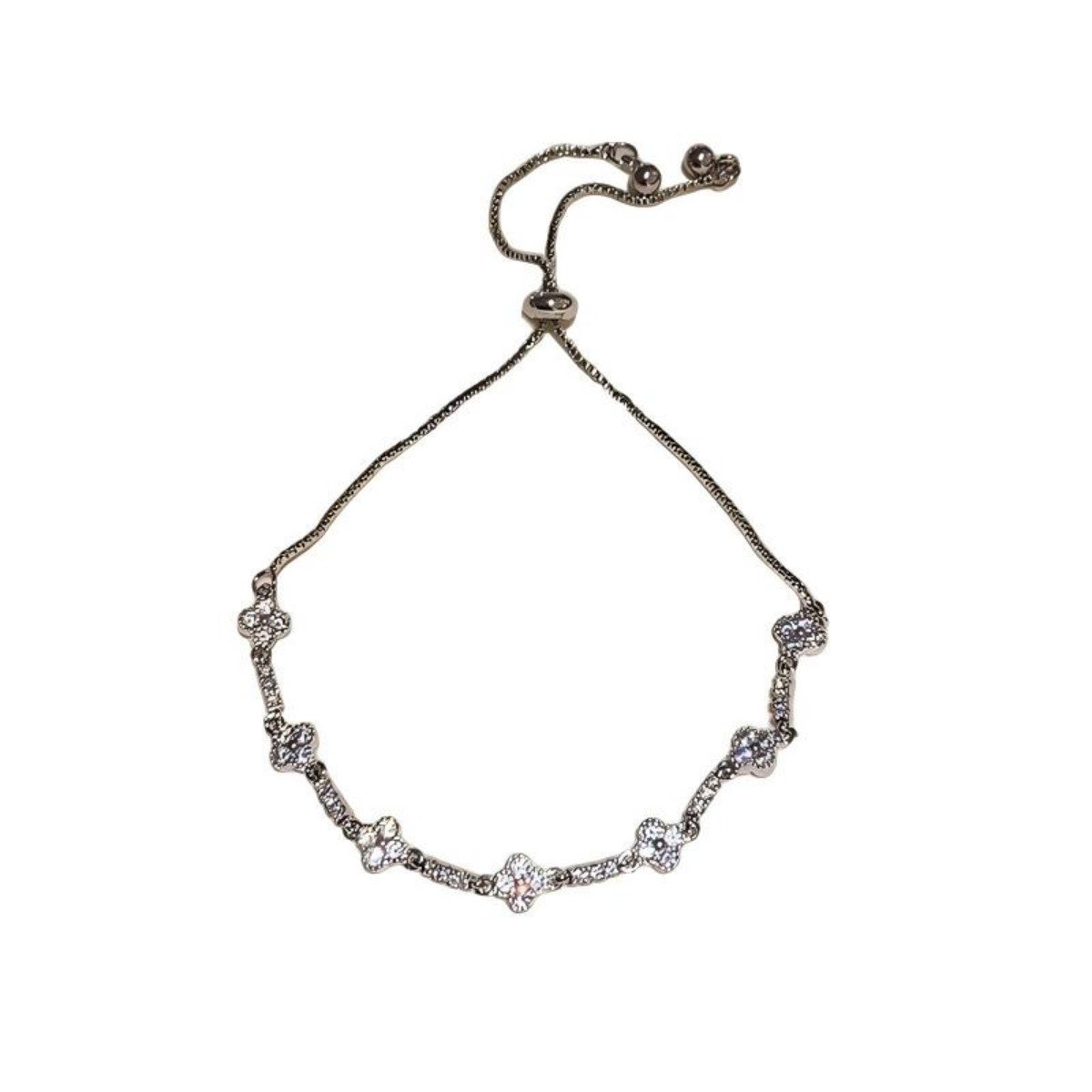 Armband – 28,6 x 0,7 cm – Armband met bloemmotief - Eenvoudige armband - Verstelbaar – Verfijnd – Veelzijdig – Polsaccessoire – Polskoord – Accessoire – Eenvoudig – Geschikt voor dagelijks gebruik of styling