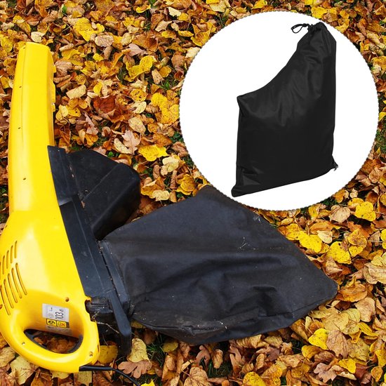 2-stuks Universele stofopvangzak voor bladblazers - Vervangende bladopvangzak - Opbergzak voor bladblazers - Stofopvangzak voor bladblazers - Bladzak - 60*44 cm - Geschikt voor het opvangen van gevallen bladeren, stof, enz. - Zwart — afbeelding 3