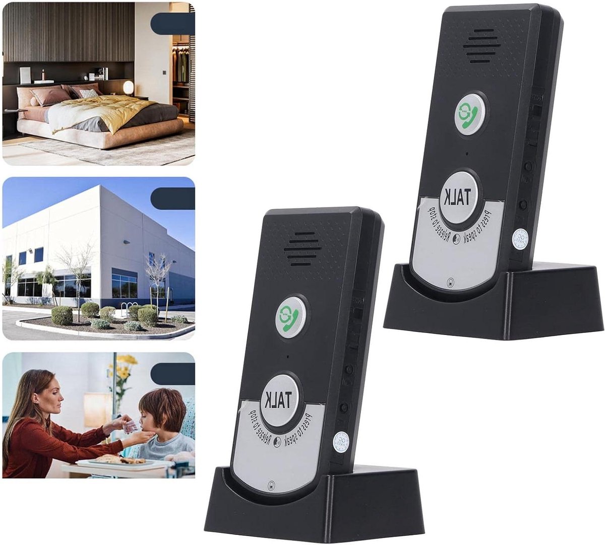 Spraakintercom Systeem - Draadloze Communicatie - Huis Beveiligen - Waterdicht Ontwerp - 2 Stuks - Wit