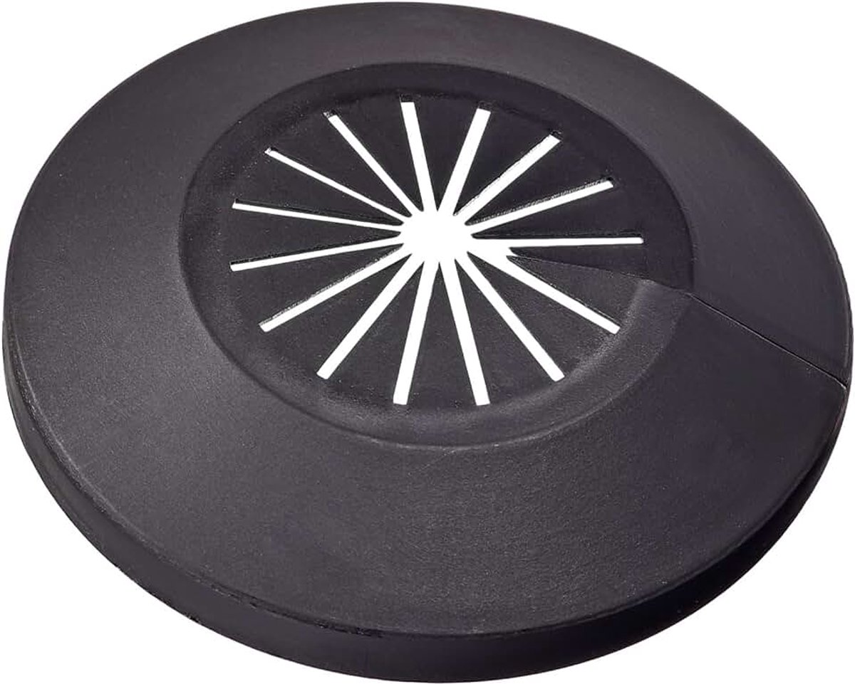 Buisafdekking, afdekking voor waterleidingen van PP-kunststof, 15 - 25 mm, zwart, 4 stuks