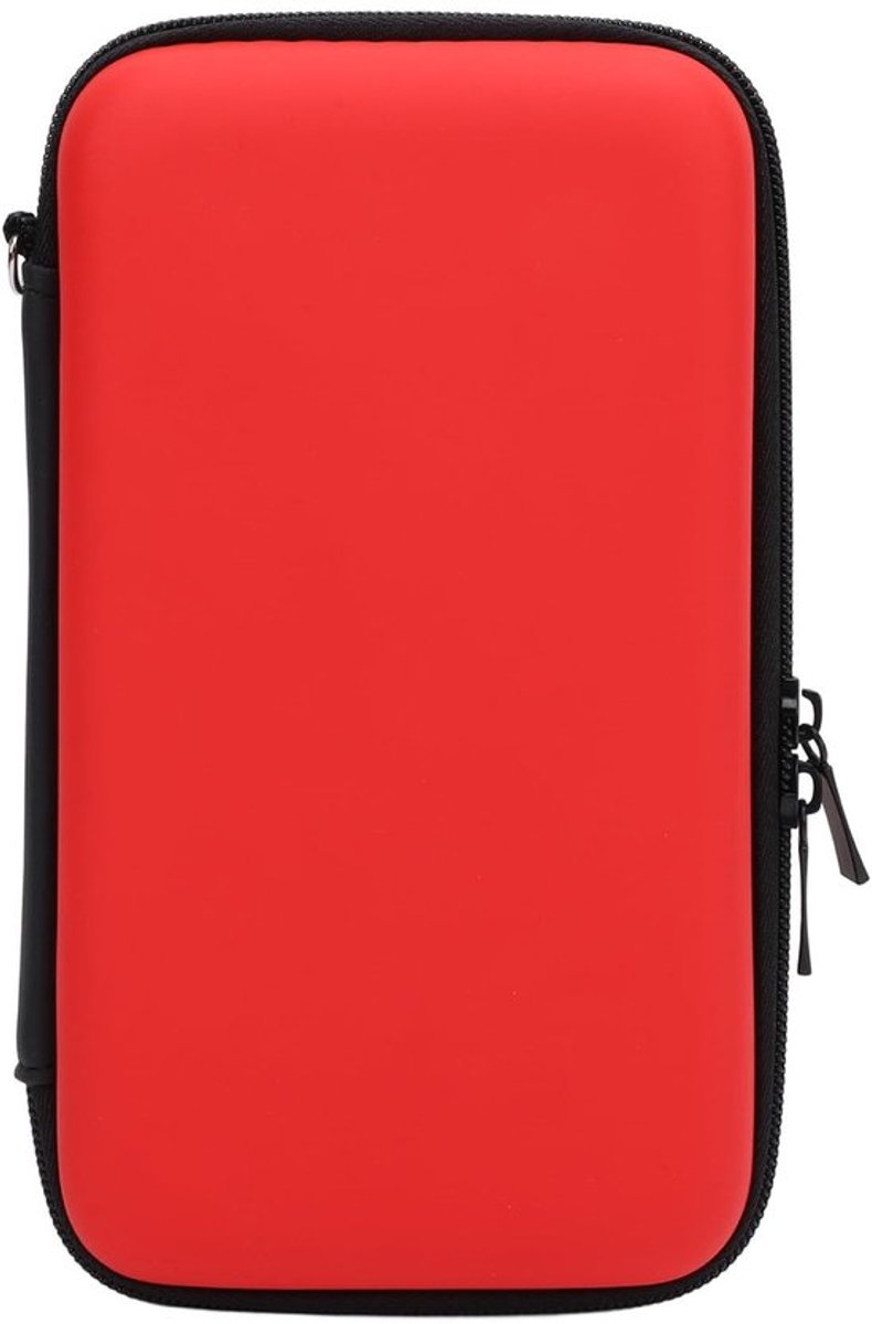Draagtas Compatibel met voor Nieuwe 2DS XL 2DS LL voor Nieuwe 3DS 3DS, Waterbestendig, Harde Reistas met 8 Spelslots, Draagbare Console Beschermhoes (rood)