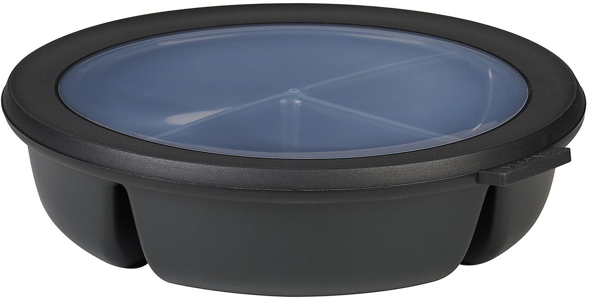 Mepal - Multikom Cirqula vershouddoos - 3-vaks bento bowl - 250 ml 250 ml & 500 ml - Rond - Nordic black
