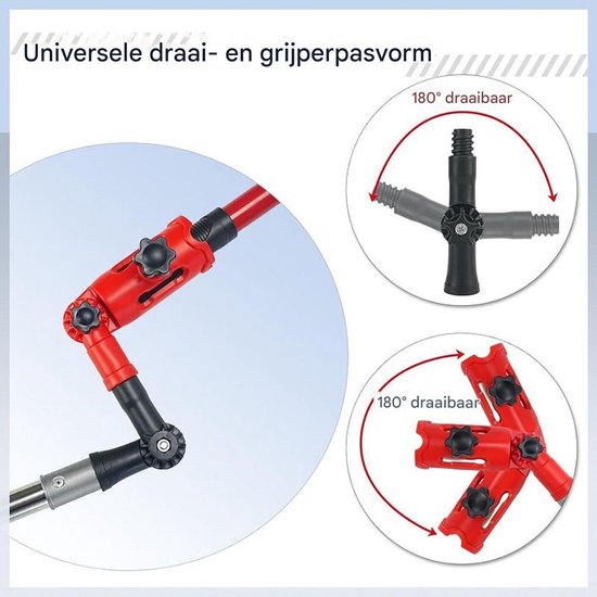 Gootreinigingsgereedschap - Telescoop Gootreiniger - Dakgoot Onderhoud - Geen Ladder Nodig - 3.2 Meter Bereik - Zwart — afbeelding 5