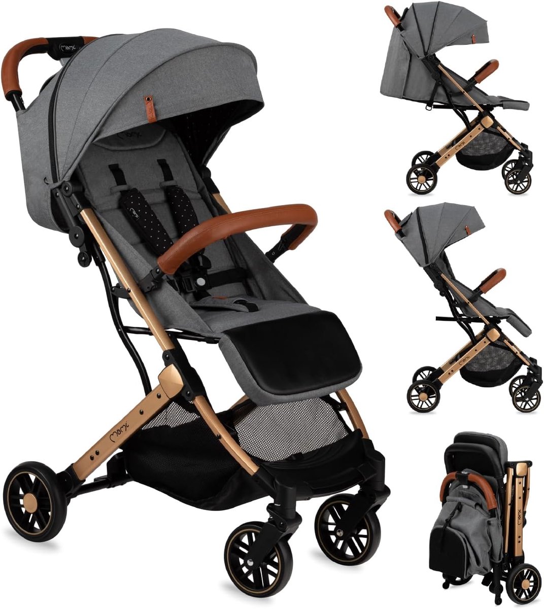SnelShoppen - Lichtgewicht Buggy voor Kinderen vanaf 6 Maanden - Opvouwbaar, 5-Punts Veiligheidsgordel, Ideaal voor Reizen en Dagelijkse Uitjes - H105
