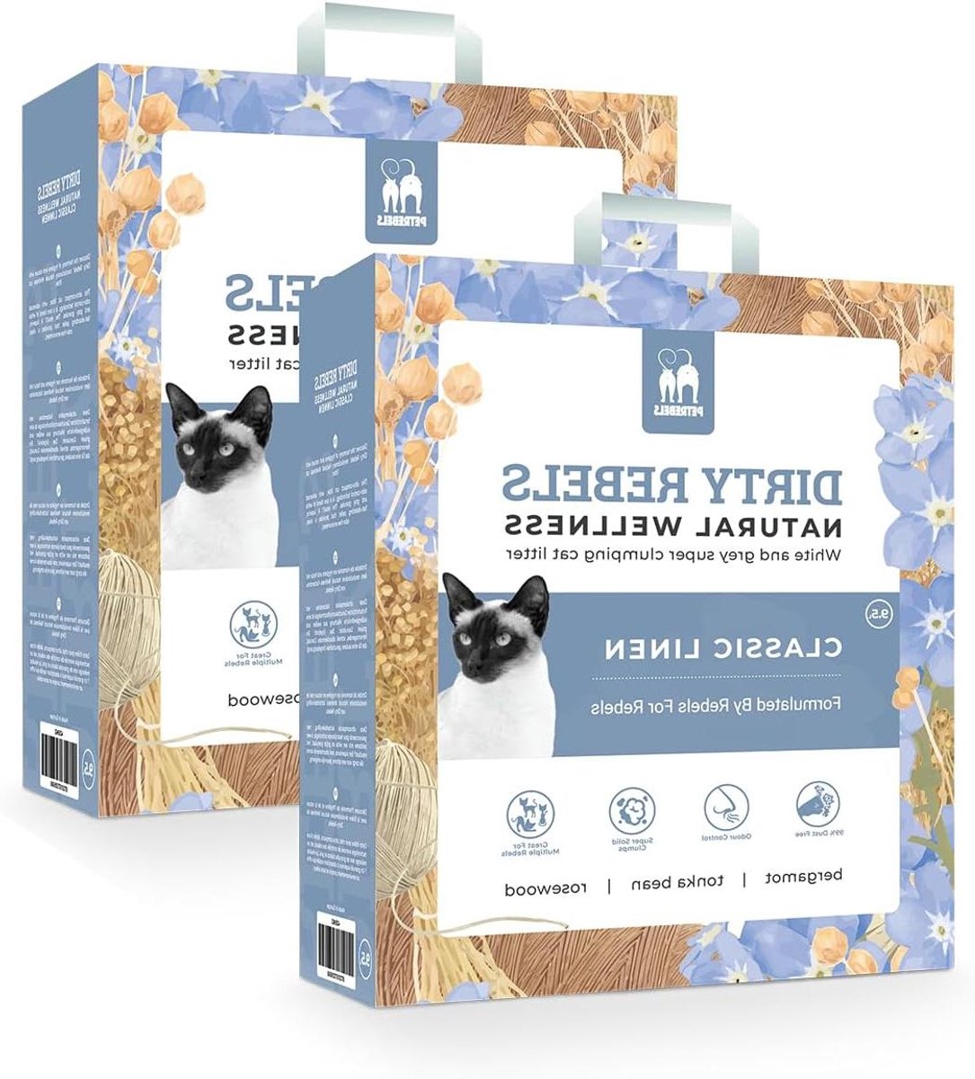 Kattenbakvulling Natural - Klonterende korrels - Hygiënisch Huis - 100% Natuurlijk - 2 x 95 liter - Niet van toepassing