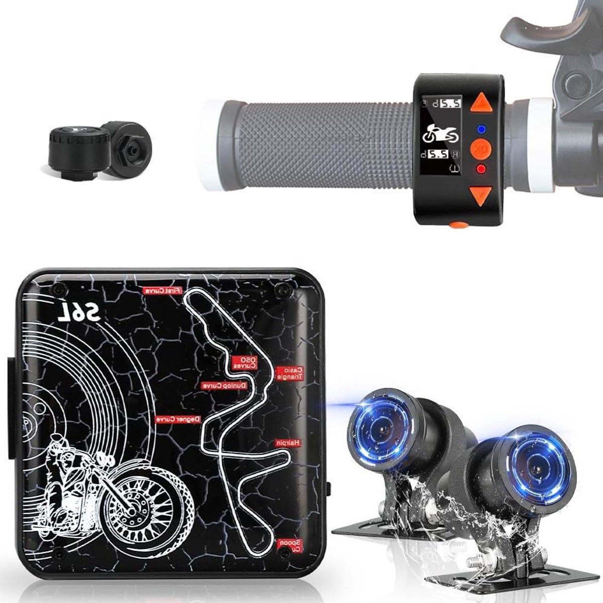 Motorfiets Dashcam - Motor Camera - Veilig Rijden - Dubbele Lens - 150 Graden - Zwart