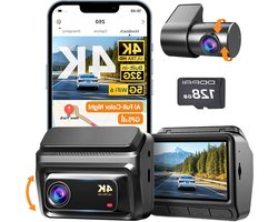 Auto Camera - Rijrecorder - Veilig Rijden - Voor en Achter - 128GB Opslag - Zwart