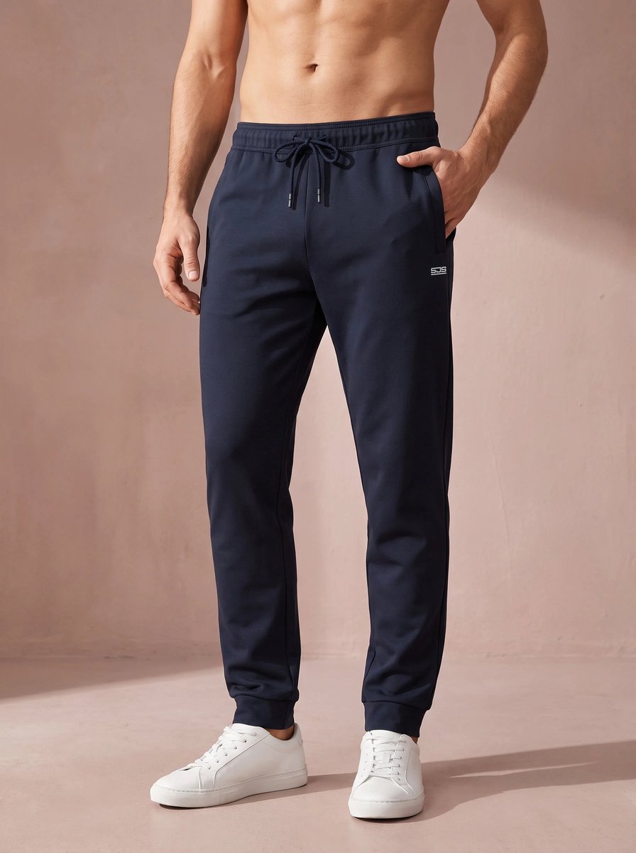 Sjeng Sports DECIMUS - Maat: M Dark Blue - Tennis Broek Mannen - Sportbroek - 92% polyester, 8% elastaan, powerstretch