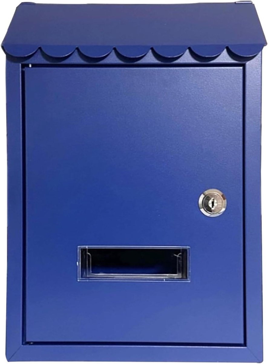 Grote Wandbrievenbussen - Buitenpostbak - Post Ontvangen - Weerbestendig Ontwerp - 21x7x30 cm - Blauw