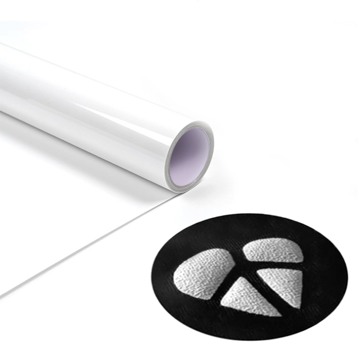 3D Puff Heat Transfer Vinyl Rol - 12" x 5 ft - Puff HTV Vinyl - Voor DIY Kleding en T-Shirts - Stof - Wit