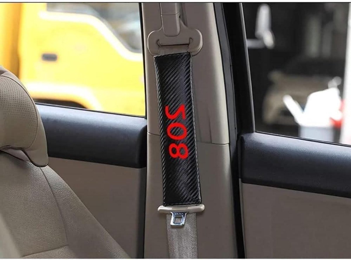 Autogordelhoezen - Schouderpads Kussens - Comfortabel Rijden - Zacht PU Leer - Universeel - Zwart