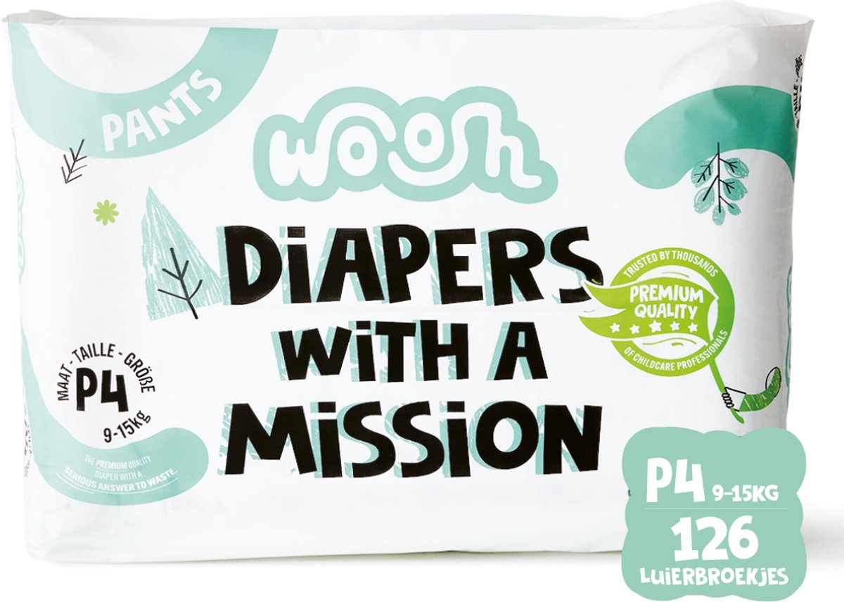 Woosh luierbroekjes maat 4 | 126 stuks
