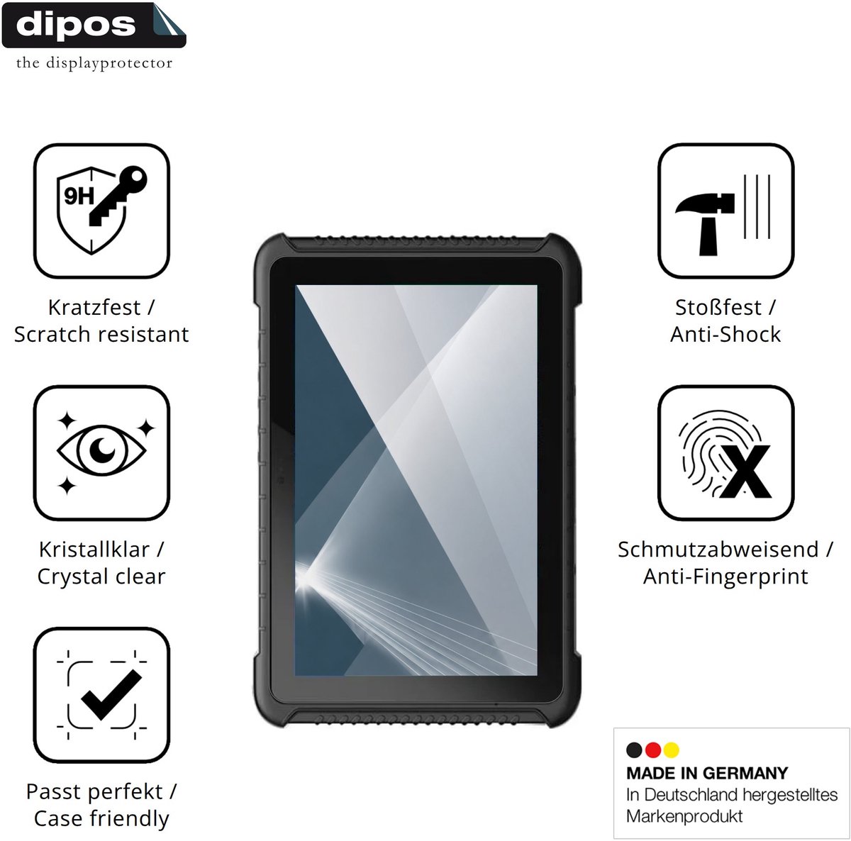 dipos – 2x Pantserfolie geschikt voor Conker NS10 | 9H Screenprotector