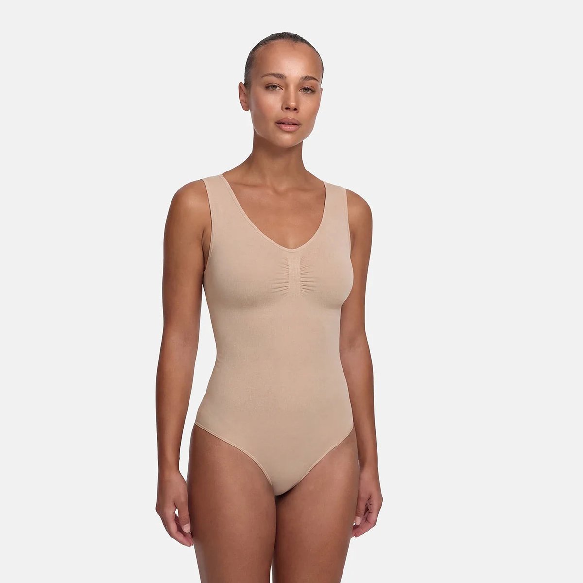 creamyfabrics Creamy Fabrics - Tank Bodysuit Sculpting Shapewear Met String - Ademend - Anti-Zweet - Ultra Zacht - Comfortabel - Sculptend - Perfecte Pasvorm -