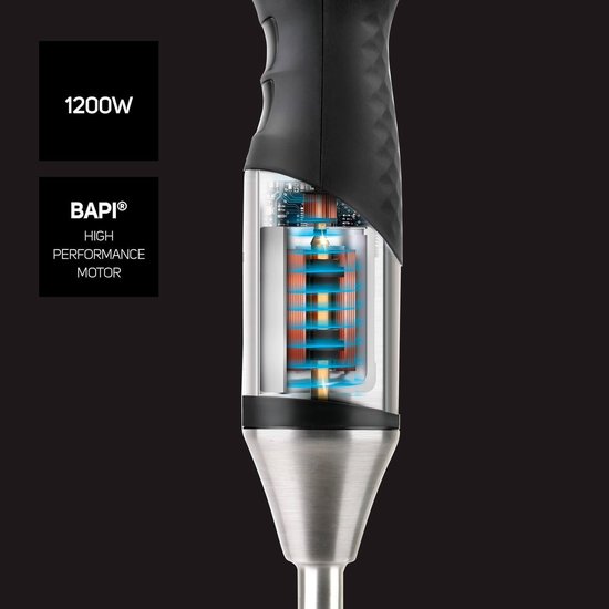 Staafmixer 3-in-1 - Keukenmixer - Maaltijden Bereiden - 20 Snelheden + Turbo - 1 Liter - Roestvrij Staal — afbeelding 4