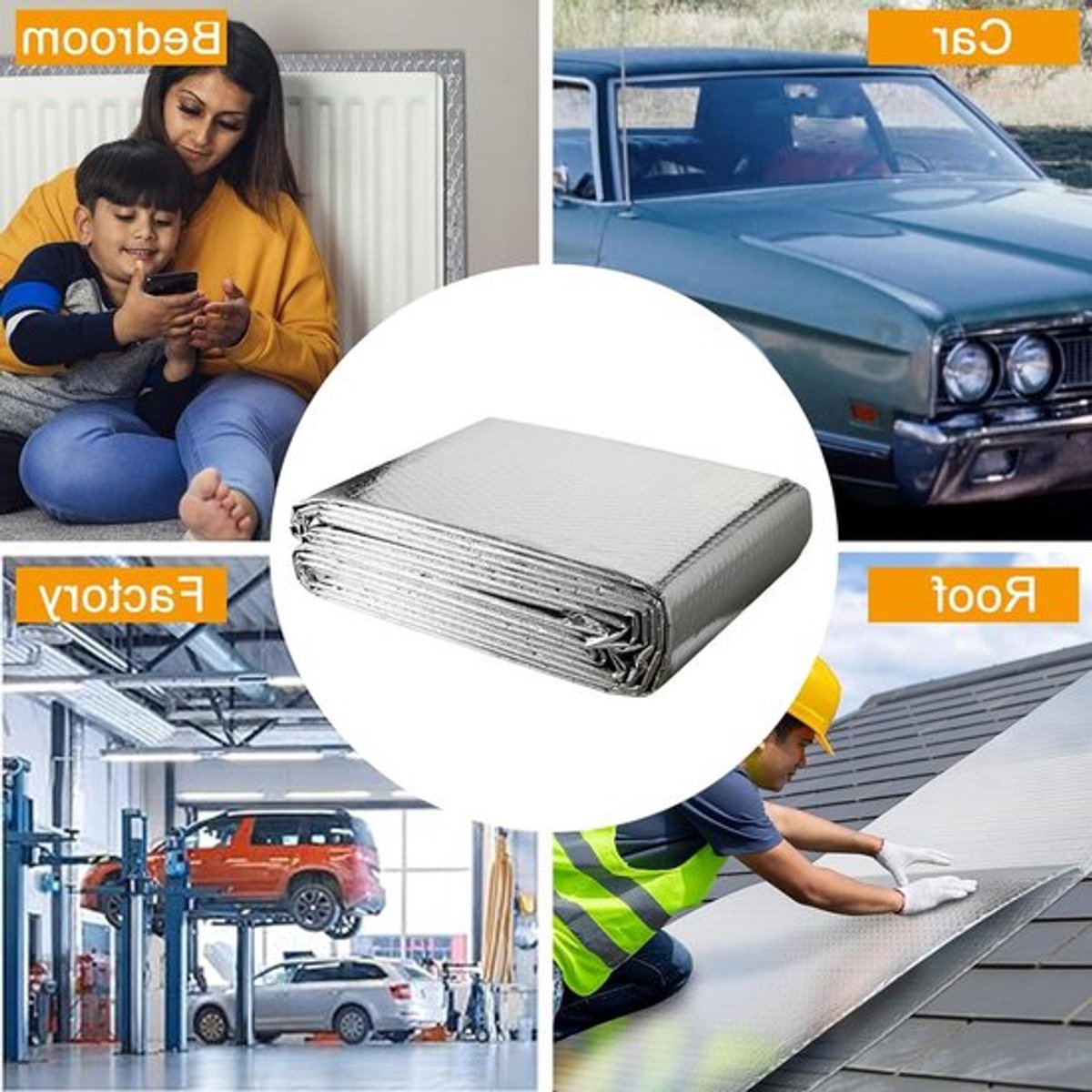 Isolerende Aluminium Bubbel Film 0.6x5m - Warmte Reflecterende Isolatie voor Radiatoren, Daken en Vloeren, Thermische Stralingsbarrière en Vochtbarrière