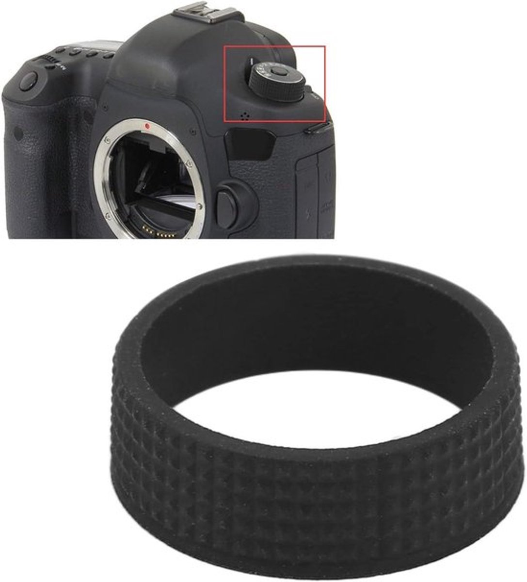 - Camera Knop - Rubberen - Kiesknop - Bescherming - Fotografen - Compatibel met - Zwart - Canon: Voor Camera 5D3 5DIII 6D2 70D 80D.
