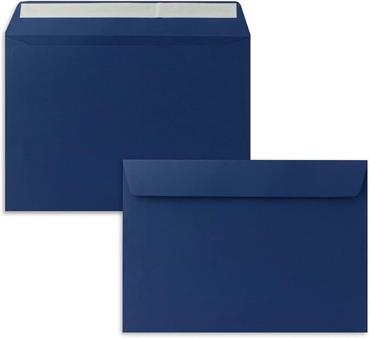 FarbenFroh door Gustav Neuser Enveloppen, 50 stuks, formaat C5, donkerblauw, 16,2 x 22,9 cm, met plakrand voor grote uitnodigingen en kaarten voor verjaardag of bruiloft, kleur donkerblauw