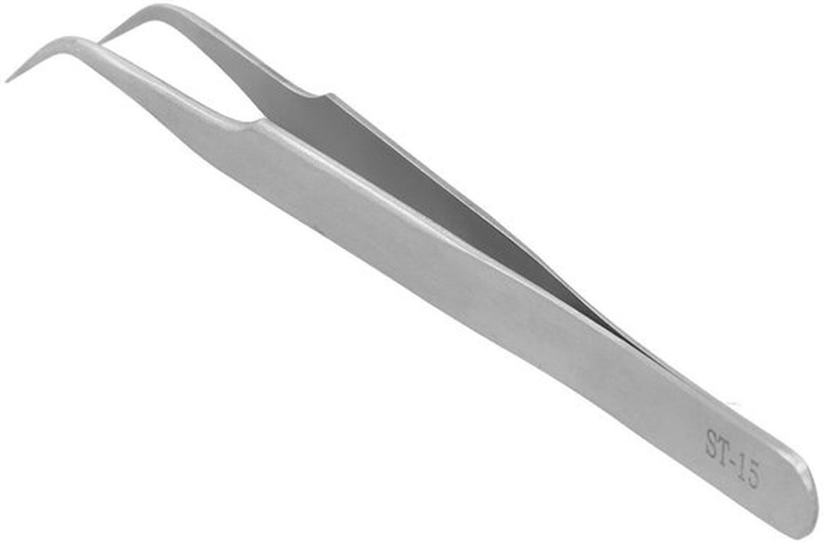 Wimperpincet Roestvrij staal - Antistatisch - Draagbaar - Valse Wimper Tool - Precisiepunten - Eenvoudig te gebruiken - Wimpertool