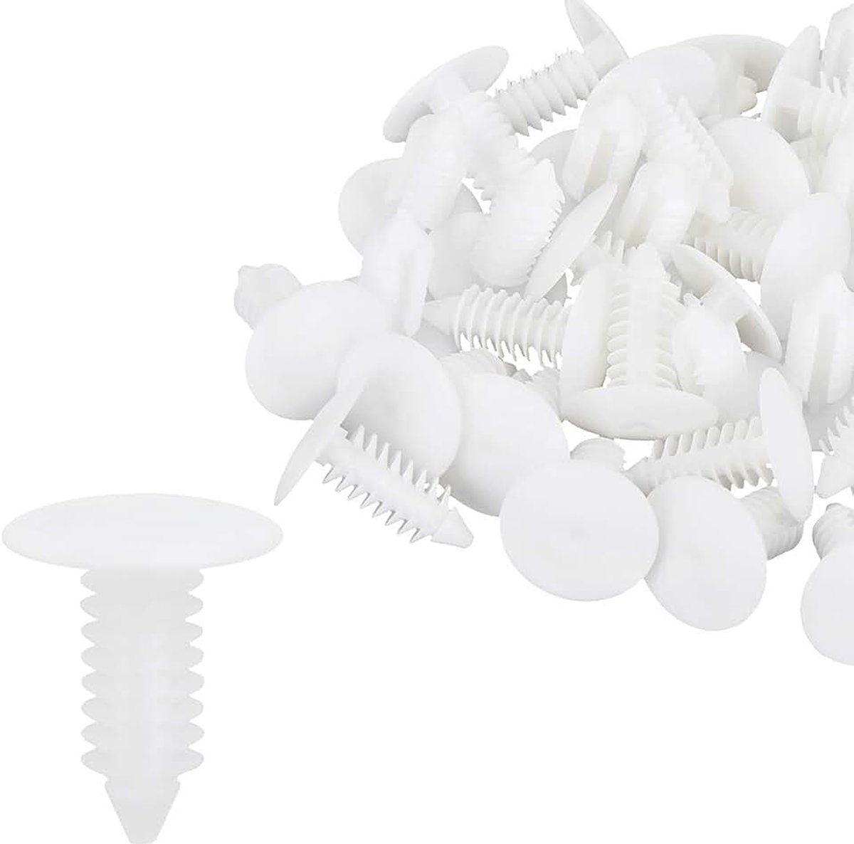 40 stuks bouten klinknagels bumperclips 7 mm gat diameter kunststof wit voor auto