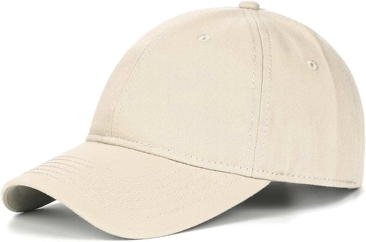 XL/XXL Gewassen katoenen honkbalpet, grote, met pigment geverfde hardlooppet, grote vintage sportpet, geschikt voor buiten, golf en tennis, XL/XXL-formaat