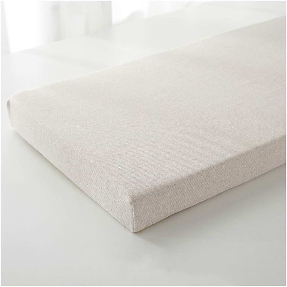 Wangk Bankkussen - Premium tuinbankkussen 2-zits, afneembare sneldrogende bankkussenhoes, kussenhoes, tuinbankkussen, outdoor bankkussen-G49 gebroken wit 150×30×5cm (59×12×2in)