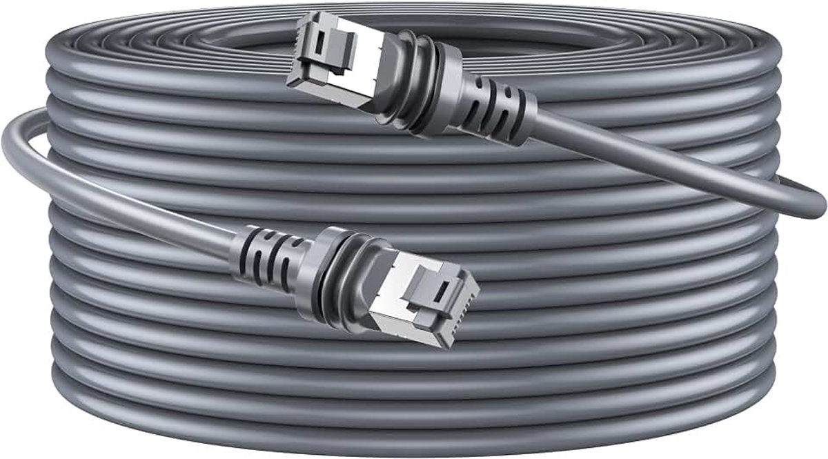 Gen 3 Kabel 23m/75FT Vervanging | Buitenbestendige Waterdichte Ethernetkabel Compatibel met Starlink V2 V3 Rechthoekige Satelliet Schotel | 26AWG Hogesnelheids Netwerkkabel