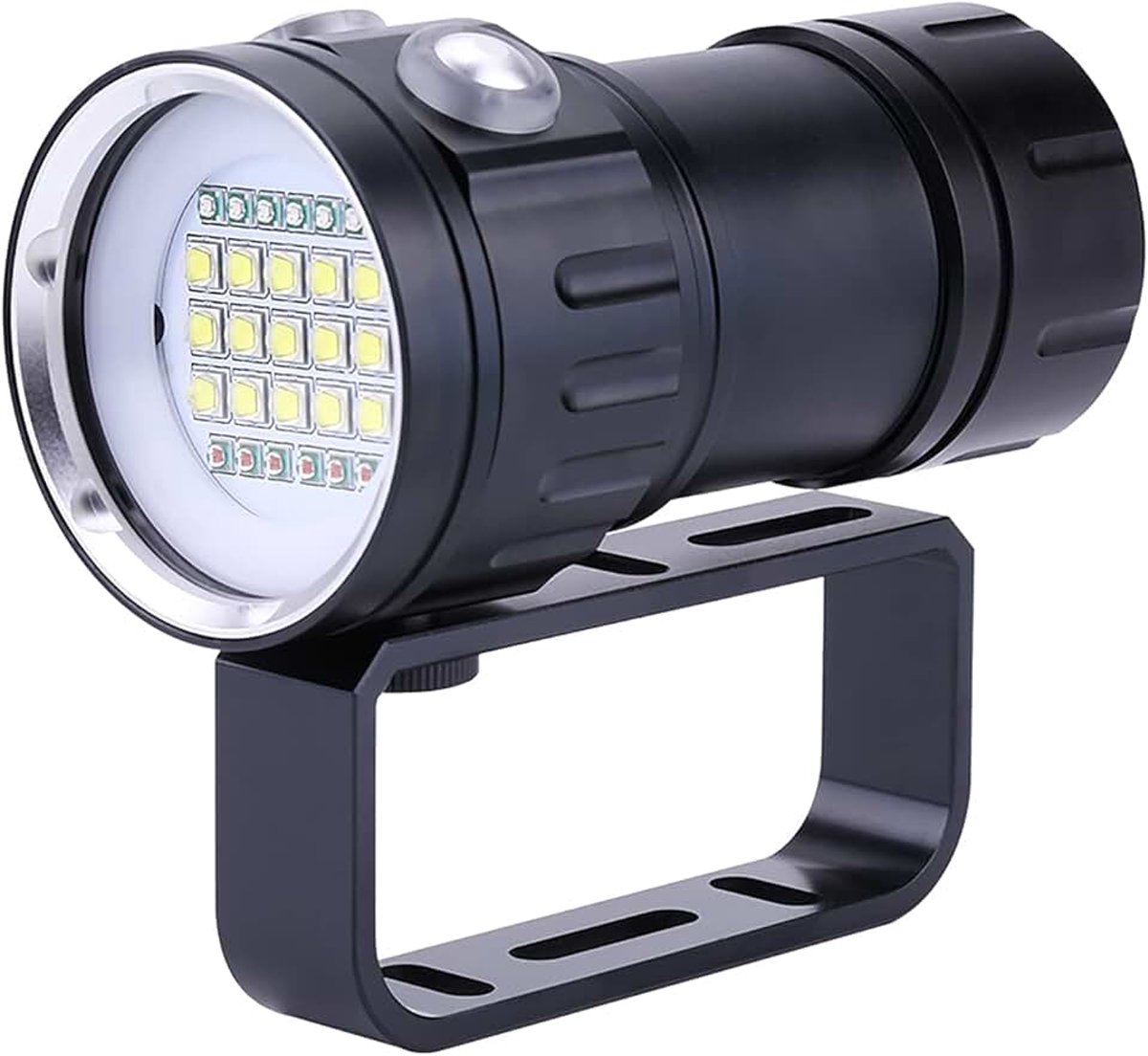 Duiklamp, 18000 Lumen IPX8 waterdichte zaklamp 500M onderdompeling 7 modi 120 graden brede stralingshoek onderwater LED-zaklamp voor camera Vlog Video