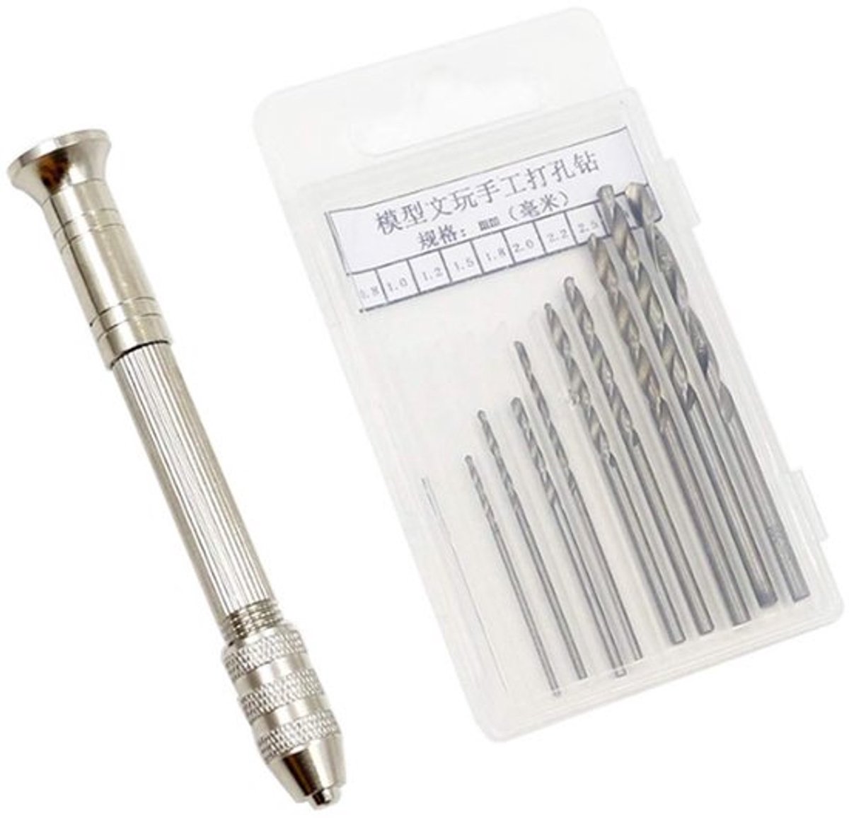 Handboormachine Set - Spiraalboor 0,5-3,0 mm - Precisiepin-vise - Boorgereedschap - Mini Handgereedschap - Verstelbare Stiftschroefhouder - Boorset