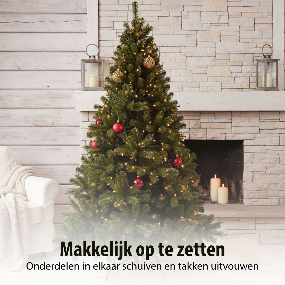 Triumph Tree Forrester Kerstboom met Zachte Naalden en Realistische Vorm - Kerstversiering voor Binnen - Kunstboom met Natuurgetrouw Ontwerp - H230 x Ø142 cm - Groen Klassiek – foto 8